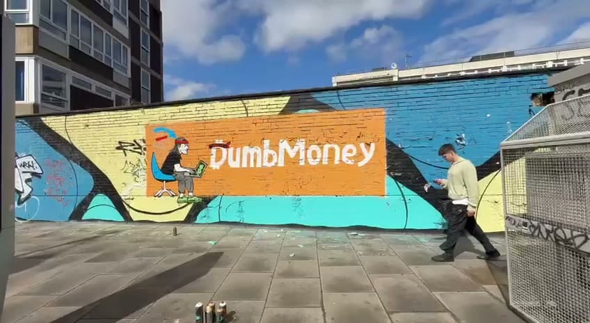 Crypto graffiti advertising in London
